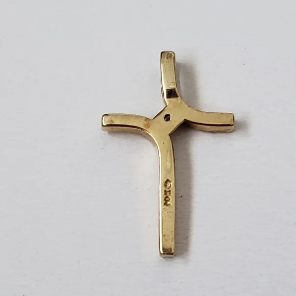 10K Yellow Gold Cross Pendant - Picture 3 of 6